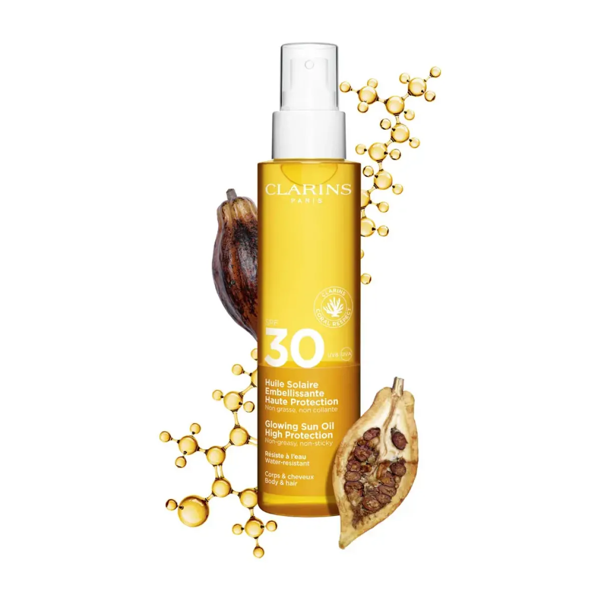 Clarins Soin Solaire Corps>Glowing Sun Oil High Protection SPF 30